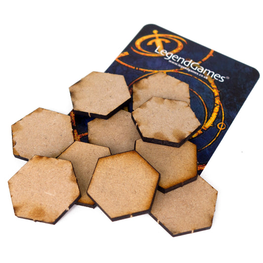 Bases - MDF 25mm Hex (x10)