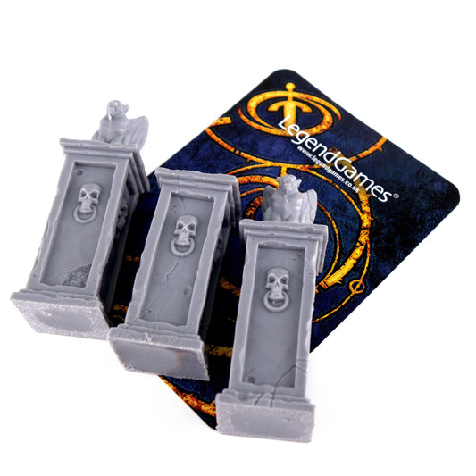 Graveyard Scatter - Gargoyle Pillars x3