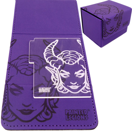 Deck Box - Standard Size Cards Side load 100 Card - Purple Demon