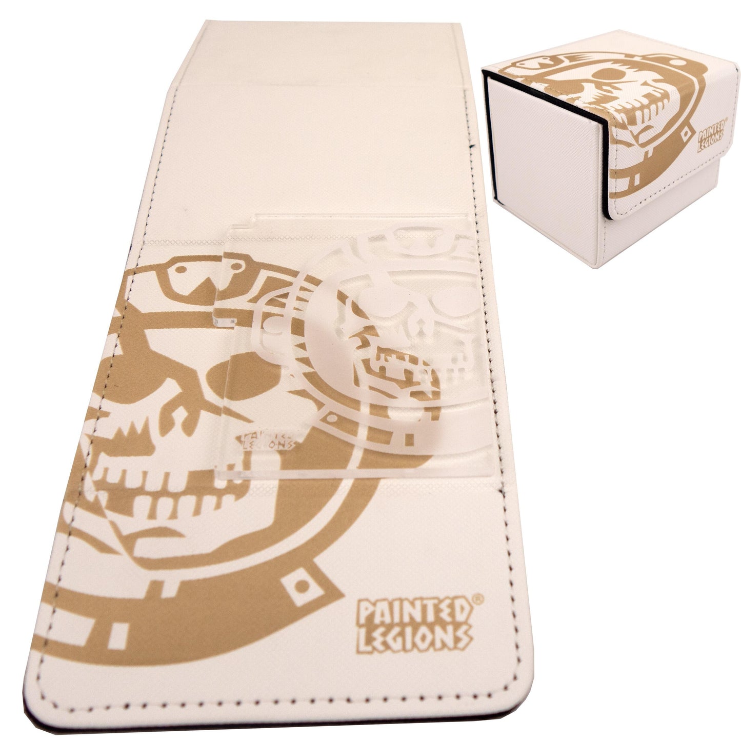 Deck Box - Standard Size Cards Side load 100 Card - White Space Skull