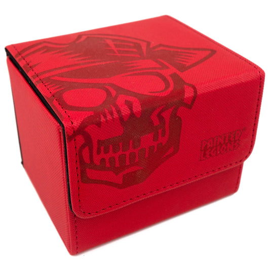 Deck Box - Standard Size Cards Side load 100 Card - Red Pirate Skull