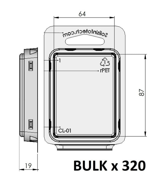 Clamshell - Empty - Bulk x320