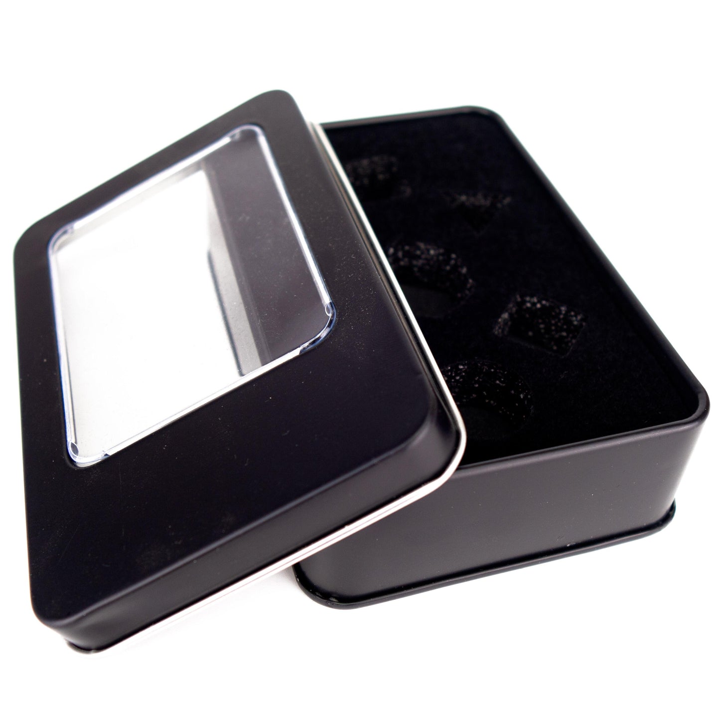 Dice Display Tin - Windowed Black